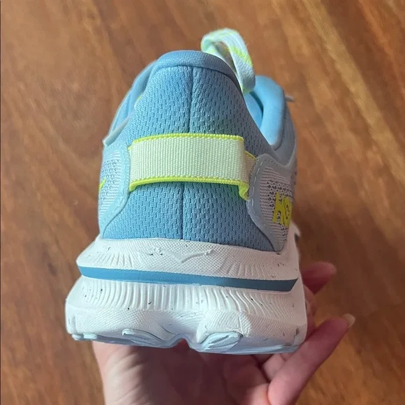 New Hoka Kawana 2 Sneakers - Soft Blue and Lime - Picture 5 of 16